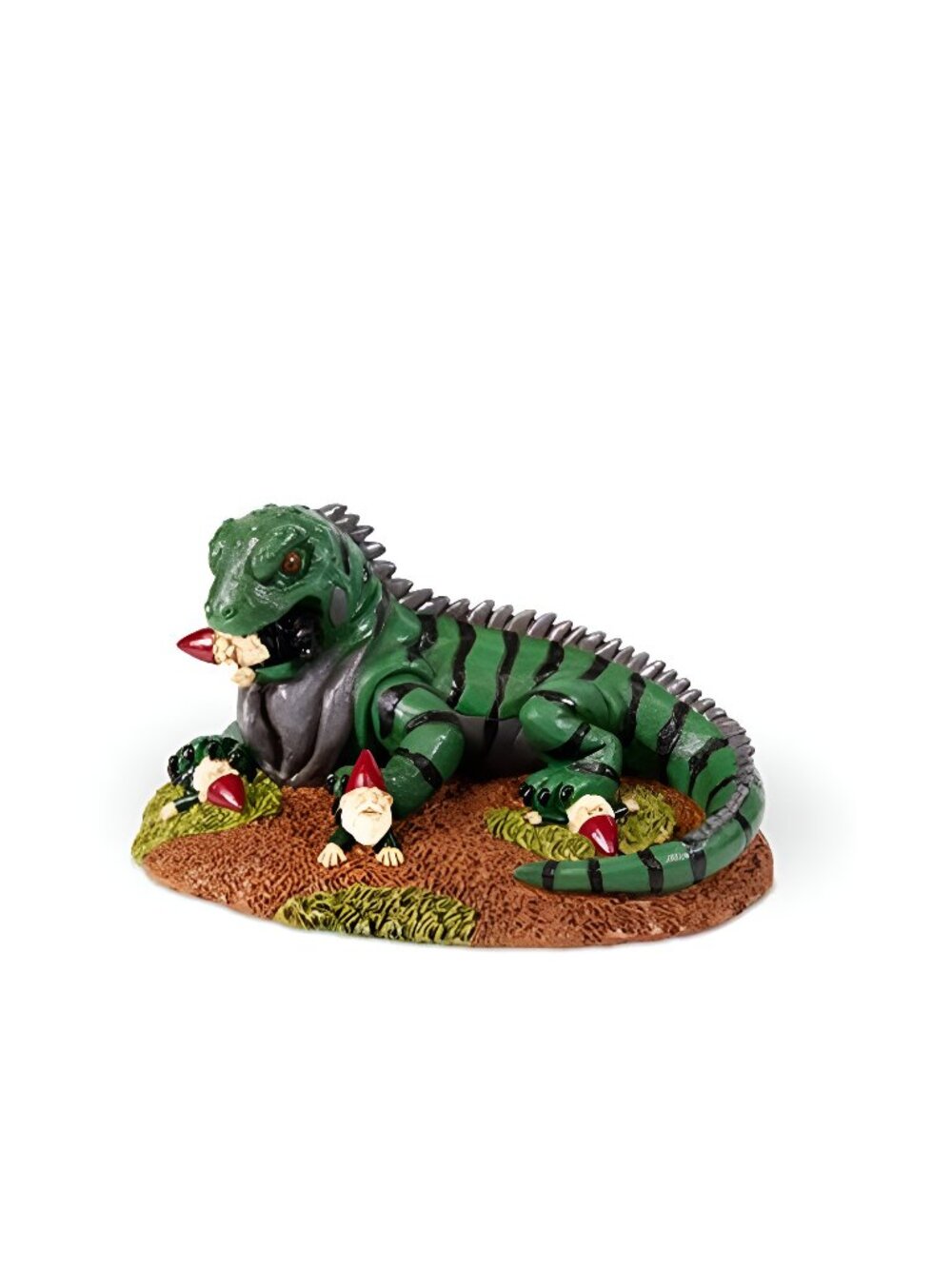 Iguana Attack Garden Gnome Statue – Funny Lawn Ornament – Durable All-Weather